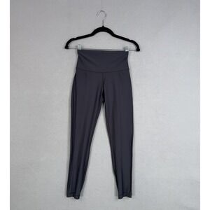 Lululemon Legging Womens 4 Dark Gray High Rise Cropped Yoga Pants Athletic Gym